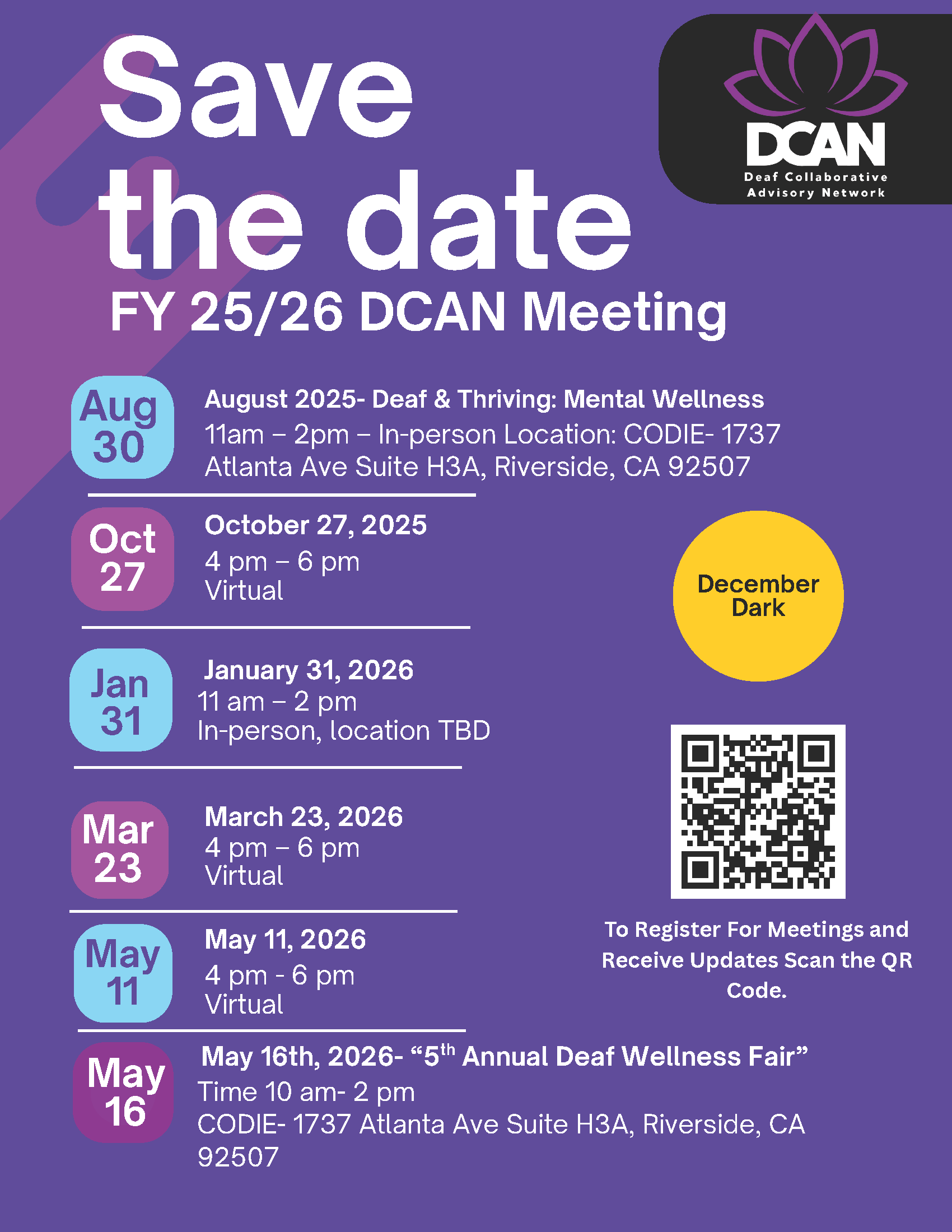 Deaf Collaborative Advisory Network Meeting (Virtual)