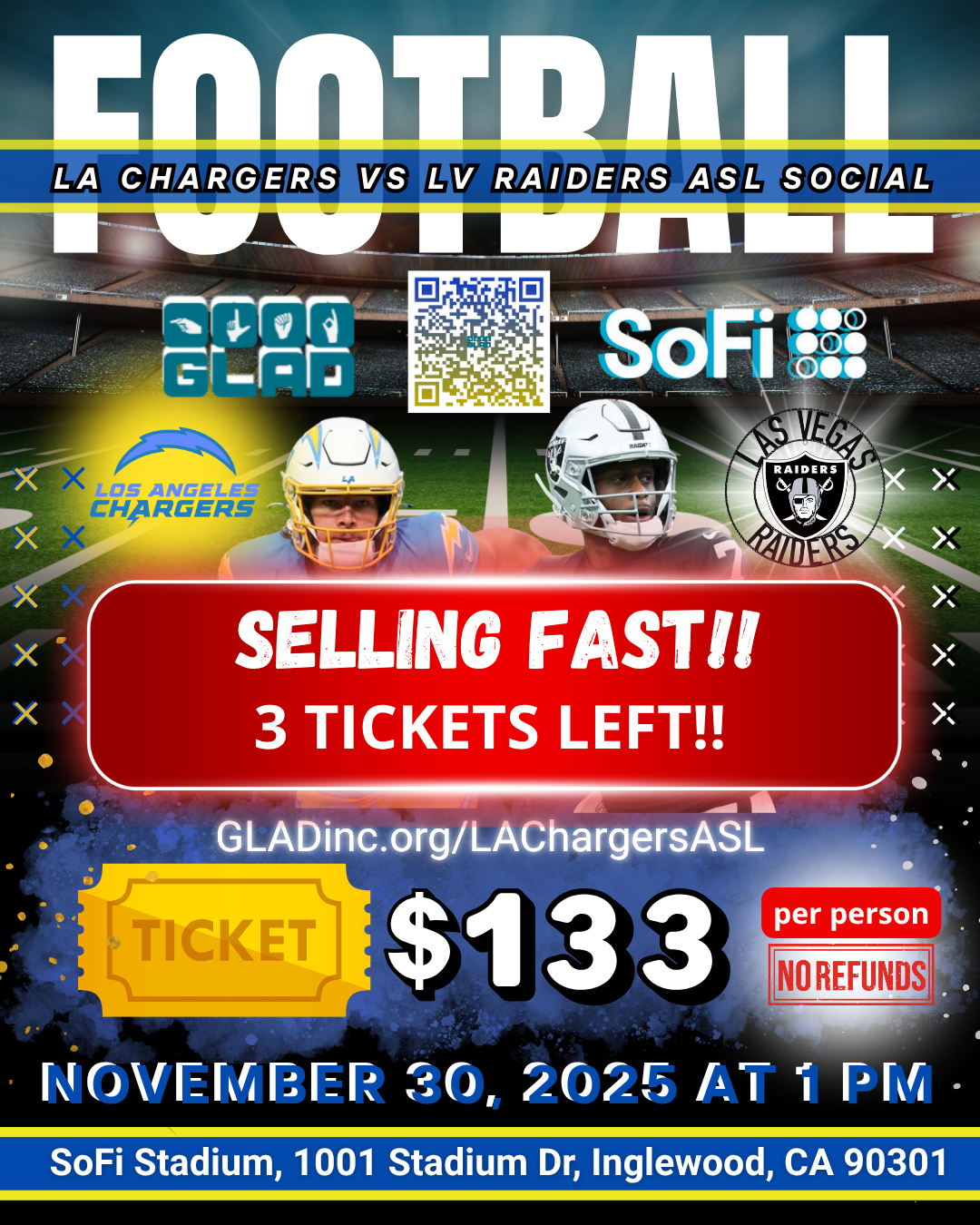 LA Chargers vs Las Vegas Raiders | Nov 30 2025