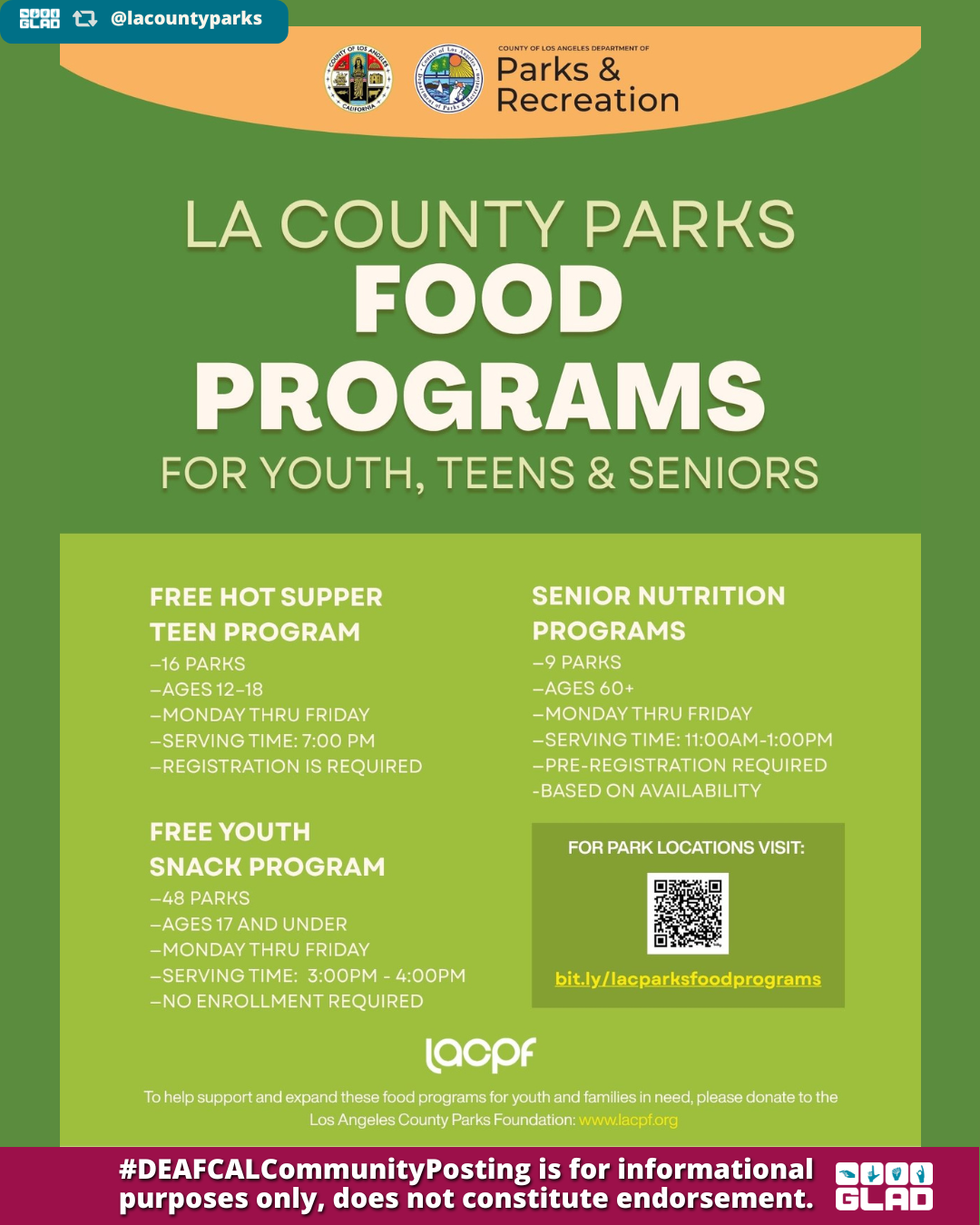 LA County Parks Free Food Programs