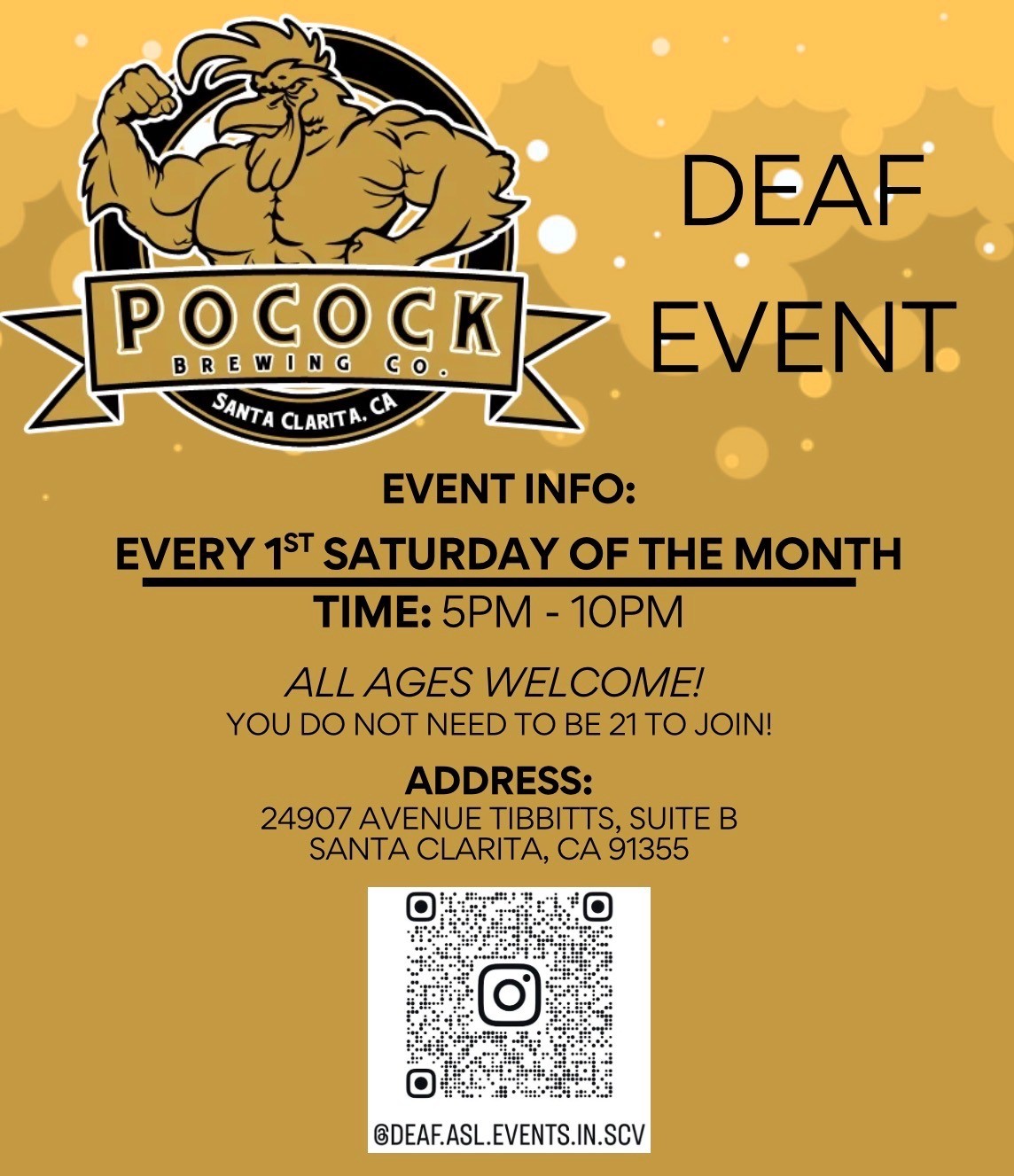 DEAF & ASL Event at Pocock Brewing Company