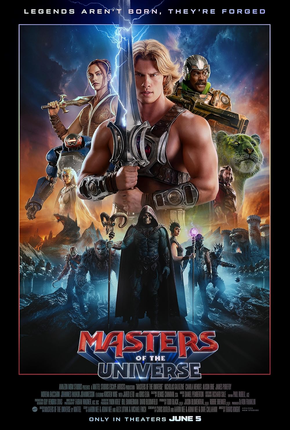 He-Man and the characters in He-Man behind him.