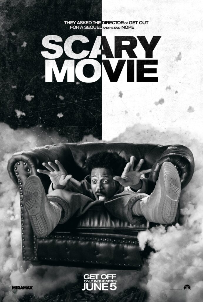 Gradient of black and white background. An actor is being pulled back or shucked into a couch. It's a black and white image.
