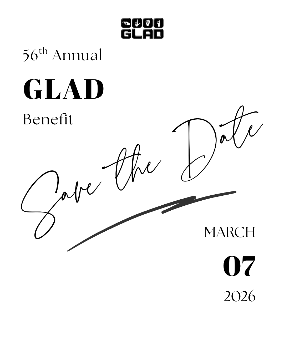Save the Date GLAD Benefit | March 7 2025
